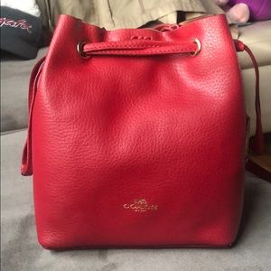 Coach Red Leather Crossbody Bag